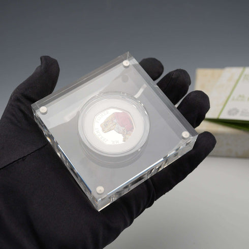 英国 ビアトリクス・ポター 生誕150年記念 「ジェレミーフィッシャー」50ペンス記念銀貨 RoyalMint ケース・説明書付 29298
