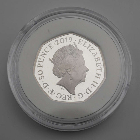 英国 ビアトリクス・ポター 生誕150年記念 「ピーターラビット」50ペンス記念銀貨 RoyalMint ケース・説明書付 00981