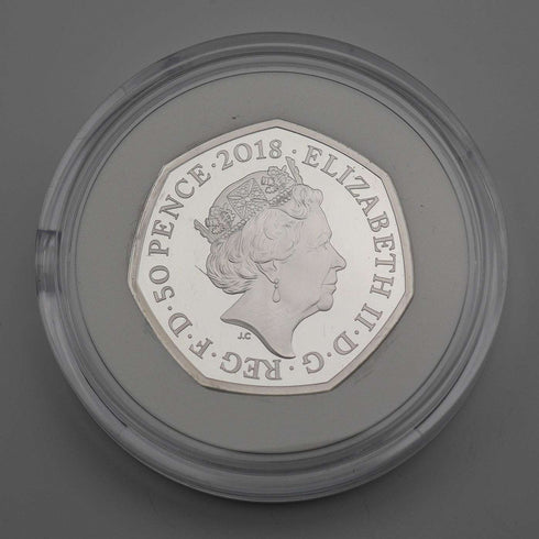 英国 ビアトリクス・ポター 生誕150年記念 「ティトルマウス夫人」50ペンス記念銀貨 RoyalMint ケース・説明書付 26336