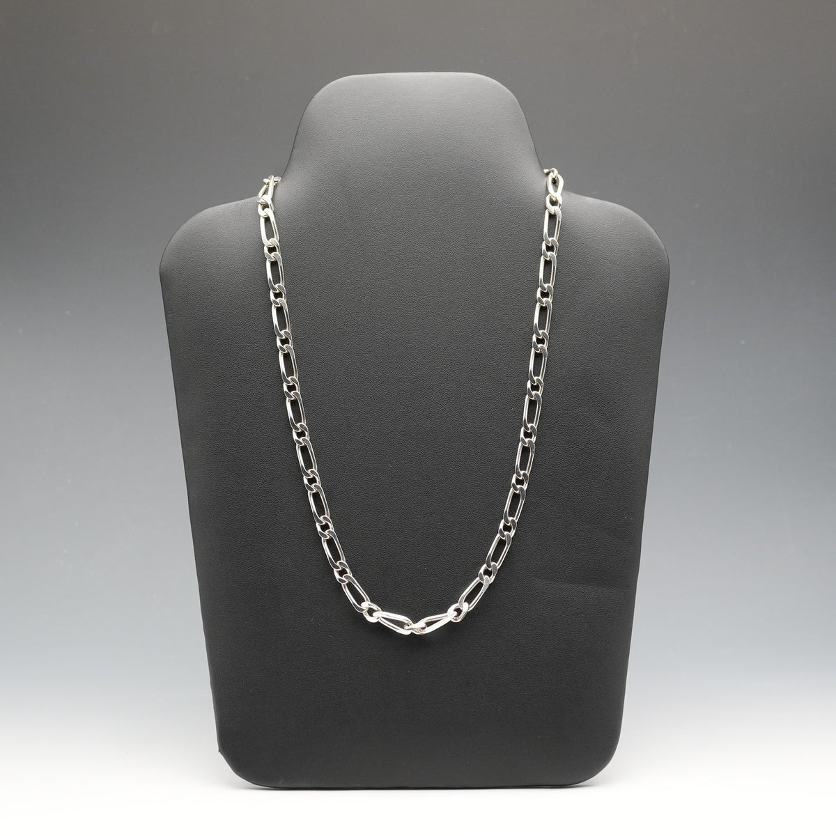 ヴィンテージ フィガロチェーン 純銀製ネックレス 56cm 44g – SILVER-LUG