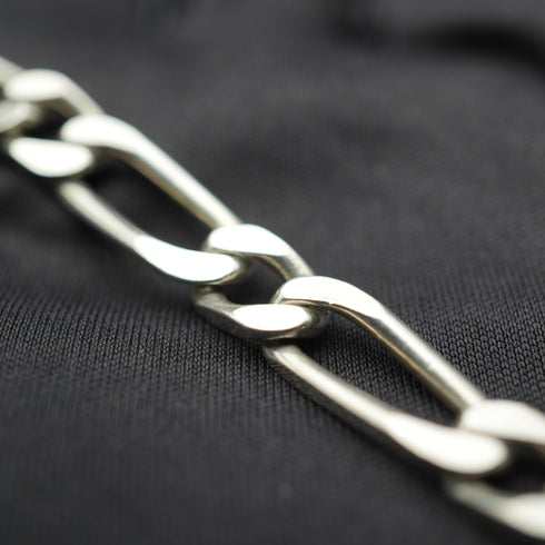 Vintage Figaro Chain Sterling Silver Necklace 56cm 44g
