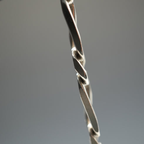 Vintage Figaro Chain Sterling Silver Necklace 56cm 44g