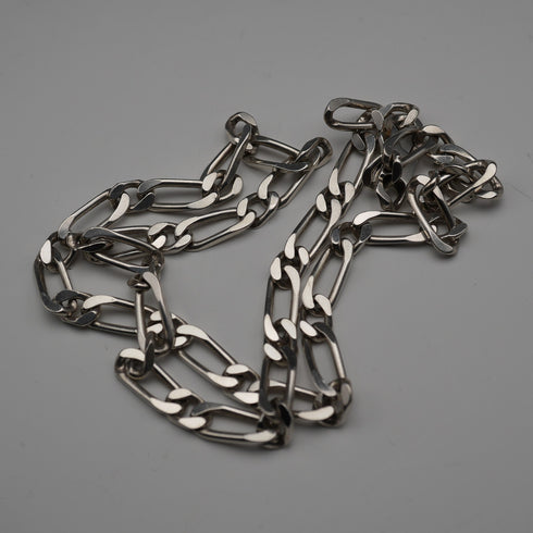 Vintage Figaro Chain Sterling Silver Necklace 56cm 44g