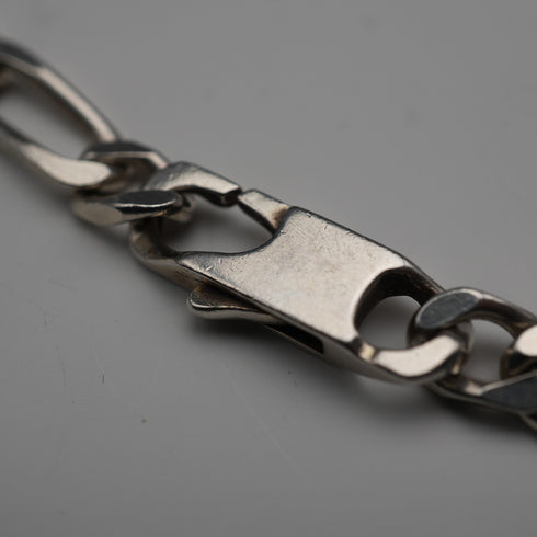 Vintage Figaro Chain Sterling Silver Necklace 56cm 44g