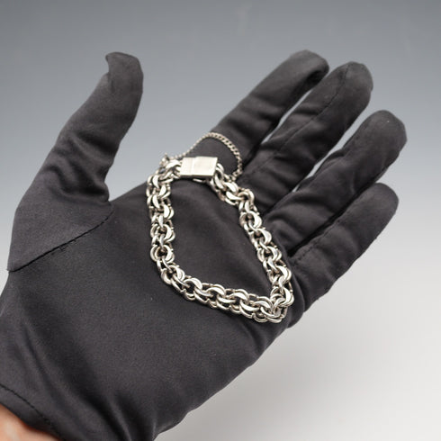 Vintage Chunky Chain Sterling Silver Bracelet 19g