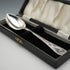 1866 British Antique Solid Silver Christening Spoon, 37g, Cased, Martin, Hall & Co