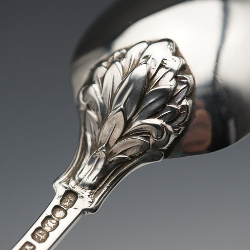 1846 British Antique Sterling Silver Christening Cutlery Set, Total 65g, Cased by Yapp & Woodward