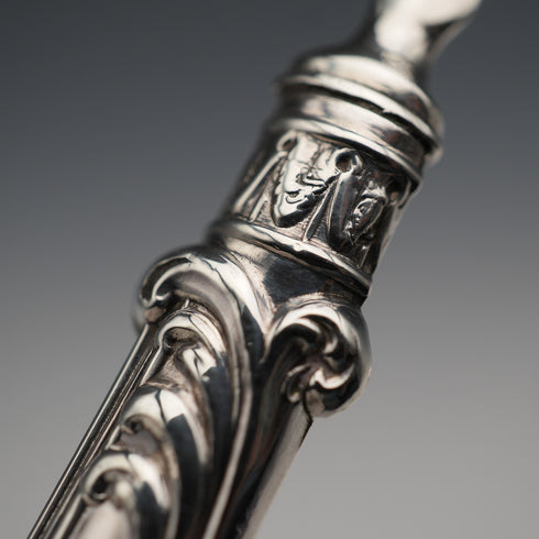 1846 British Antique Sterling Silver Christening Cutlery Set, Total 65g, Cased by Yapp & Woodward