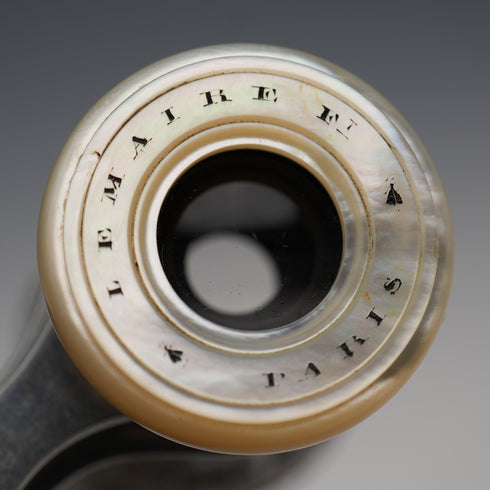 French Antique Silver-tone Floral Bird Motif Opera Glasses Binoculars Lemaire Paris