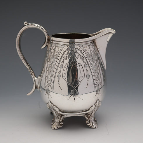 Late 19th Century English Antique Silver Plated Coffee Set by B. Grayson & Son