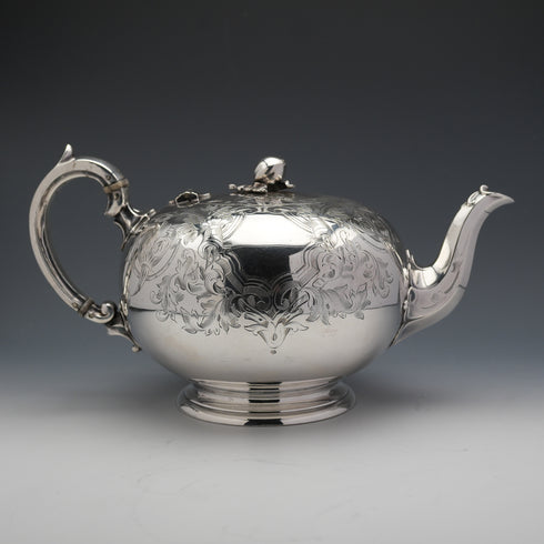 Circa 1900 British Antique Silver Plated Tea and Coffee Set by Martin & Hall