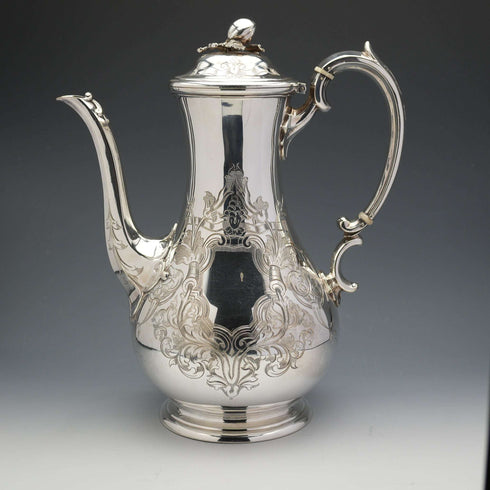 1900年頃 英国アンティーク シルバープレート製 ティー&コーヒーセット Martin&Hal