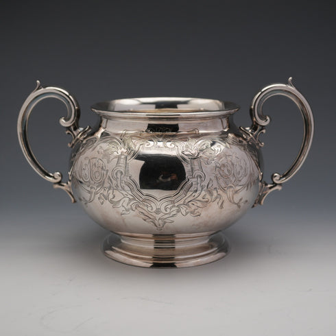 Circa 1900 British Antique Silver Plated Tea and Coffee Set by Martin & Hall