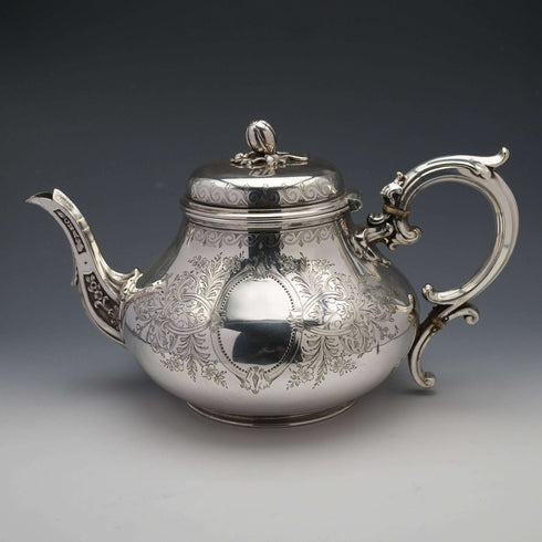 1882年 英国アンティーク シルバープレート製 ティーセット Elkington