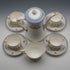 UK Vintage Carlton China Coffee Pot, Cream Jug, and 4 Demitasse Cups & Saucers