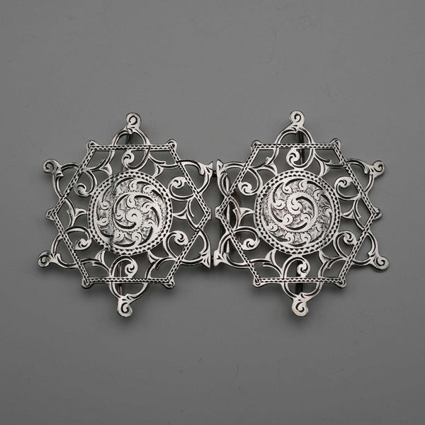 1900 English Antique Sterling Silver Nurse's Belt Buckle 21g Adie & Lovekin