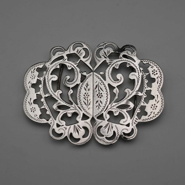 1900 English Antique Sterling Silver Nurse's Belt Buckle 31g Stainton Brothers