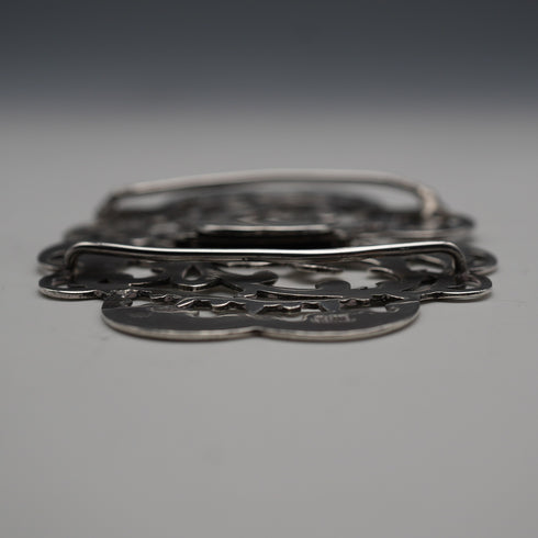 1900年 英国アンティーク 純銀製 ナースベルト・バックル 31g Stainton Brothers