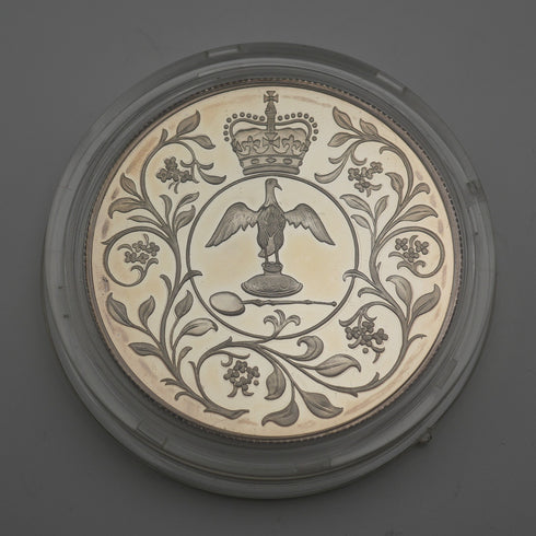 1977年 英国 エリザベス2世女王 戴冠25周年 記念銀貨 28g RoyalMint ケース・説明書付