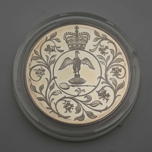 1977年 英国 エリザベス2世女王 戴冠25周年 記念銀貨 28g RoyalMint ケース・説明書付