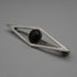 British Vintage Sterling Silver Green Stone Brooch by Hjaltasteyn Ltd