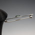 British Vintage Sterling Silver Green Stone Brooch by Hjaltasteyn Ltd