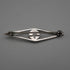 British Vintage Sterling Silver Green Stone Brooch by Hjaltasteyn Ltd