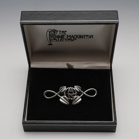 British Vintage Rennie Mackintosh Style Sterling Silver Brooch 7.2g Carrick