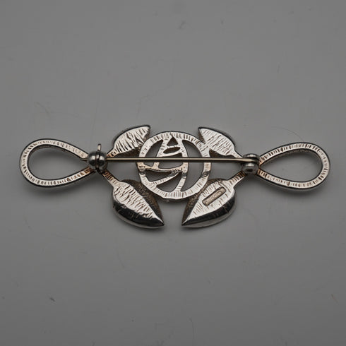 British Vintage Rennie Mackintosh Style Sterling Silver Brooch 7.2g Carrick