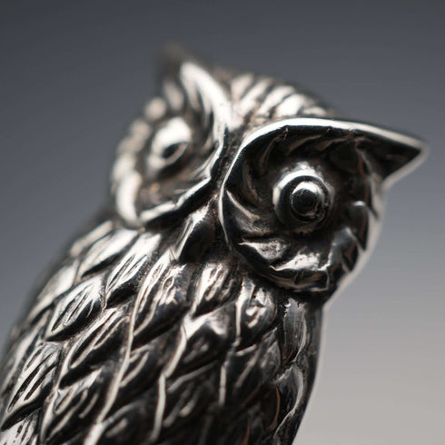 British Vintage Owl Ornament Sterling Silver Bookmark by Ari D Norman