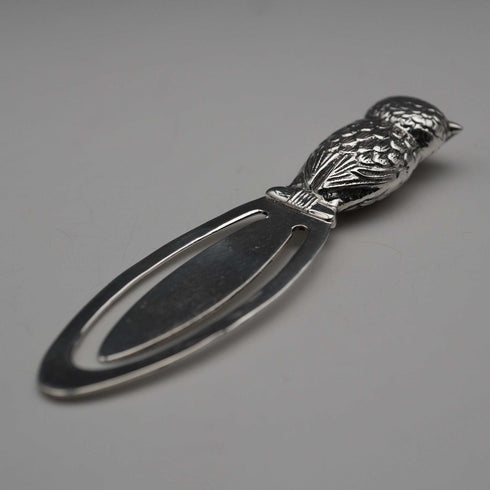 British Vintage Owl Ornament Sterling Silver Bookmark by Ari D Norman