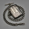 Circa 1900 British Antique Sterling Silver Albert Chain 48g Sterling Silver Vesta Case Fob