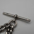 Circa 1900 British Antique Sterling Silver Albert Chain 48g Sterling Silver Vesta Case Fob