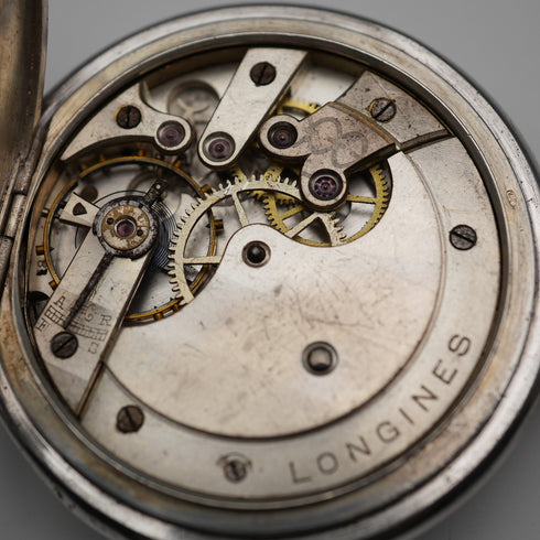 1925年頃 アンティーク ロンジン 懐中時計 900シルバーハンターケース Cal.18.50 動作良好