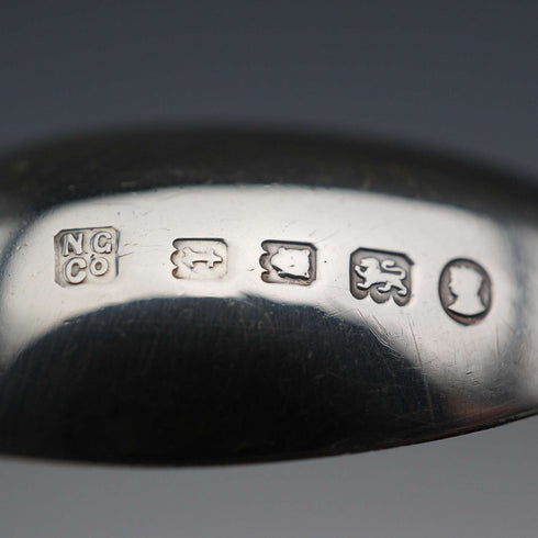 1934年 英国ヴィンテージ 純銀製 ジュビリーティースプーン6本セット 計55g Northern Goldsmiths Co ケース入