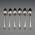 1896 Antique English Sterling Silver Picture-back Teaspoons, Set of 6, Total 84g, by Thomas Bradbury & Sons, Cased
