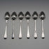 1896 Antique English Sterling Silver Picture-back Teaspoons, Set of 6, Total 84g, by Thomas Bradbury & Sons, Cased
