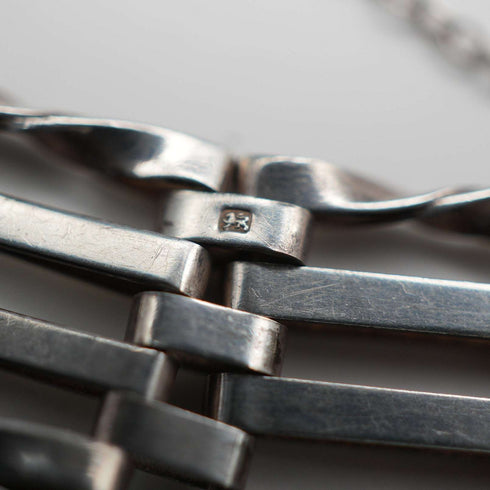English Vintage Sterling Silver Bargate Style Bracelet 13g