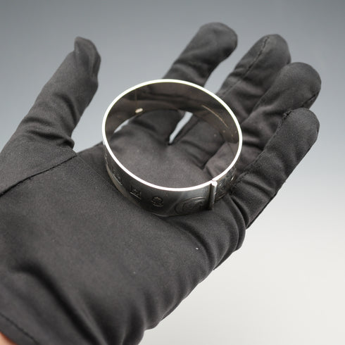 英国ヴィンテージ 純銀製 ジュビリーホールマーク カフバングル 42g Bracelon Ltd