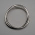 UK-made Double Interlocking Sterling Silver Bangle 51g NK
