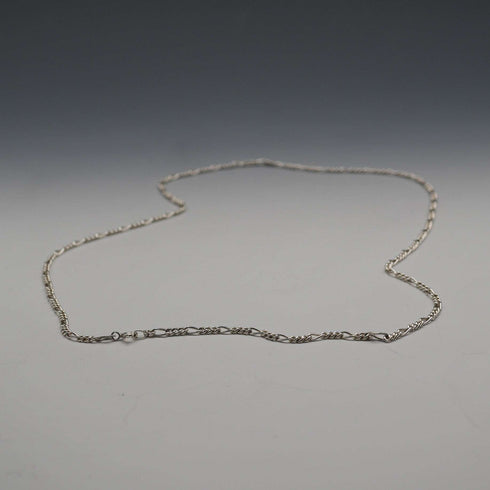 British Vintage Sterling Silver Figaro Chain Necklace 60cm 11g