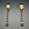 Late 19th Century English Antique Silver Plated Serving Spoon Pair