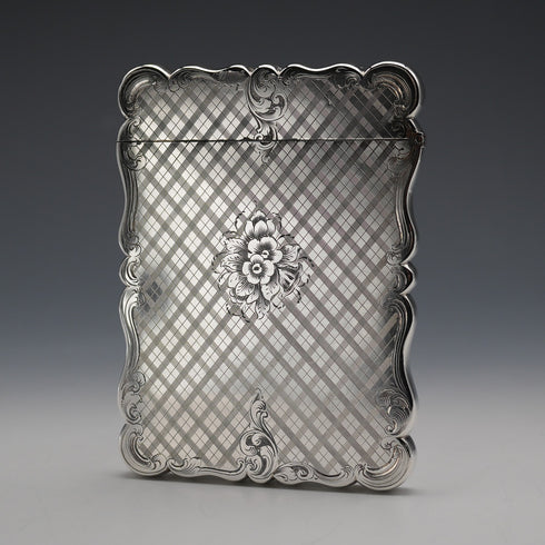 1846年 英国アンティーク 純銀製 カードケース 77g Edward Smith