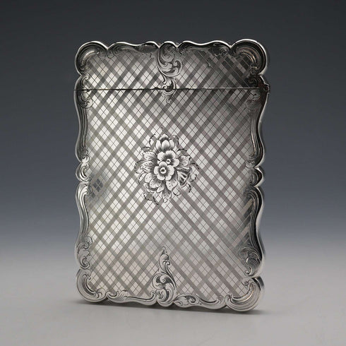 1846年 英国アンティーク 純銀製 カードケース 77g Edward Smith