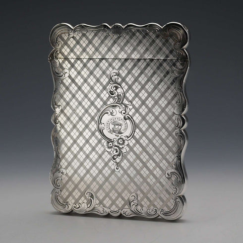 1846年 英国アンティーク 純銀製 カードケース 77g Edward Smith