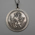 Vintage Sterling Silver St. Christopher Medal Pendant with Sterling Silver Necklace, Total 5.8g
