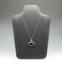 UK Vintage Sterling Silver Onyx & MOP Reversible Pendant with Sterling Silver Necklace, Total 12g