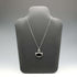 UK Vintage Sterling Silver Onyx & MOP Reversible Pendant with Sterling Silver Necklace, Total 12g