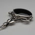 UK Vintage Sterling Silver Onyx & MOP Reversible Pendant with Sterling Silver Necklace, Total 12g