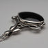 UK Vintage Sterling Silver Onyx & MOP Reversible Pendant with Sterling Silver Necklace, Total 12g
